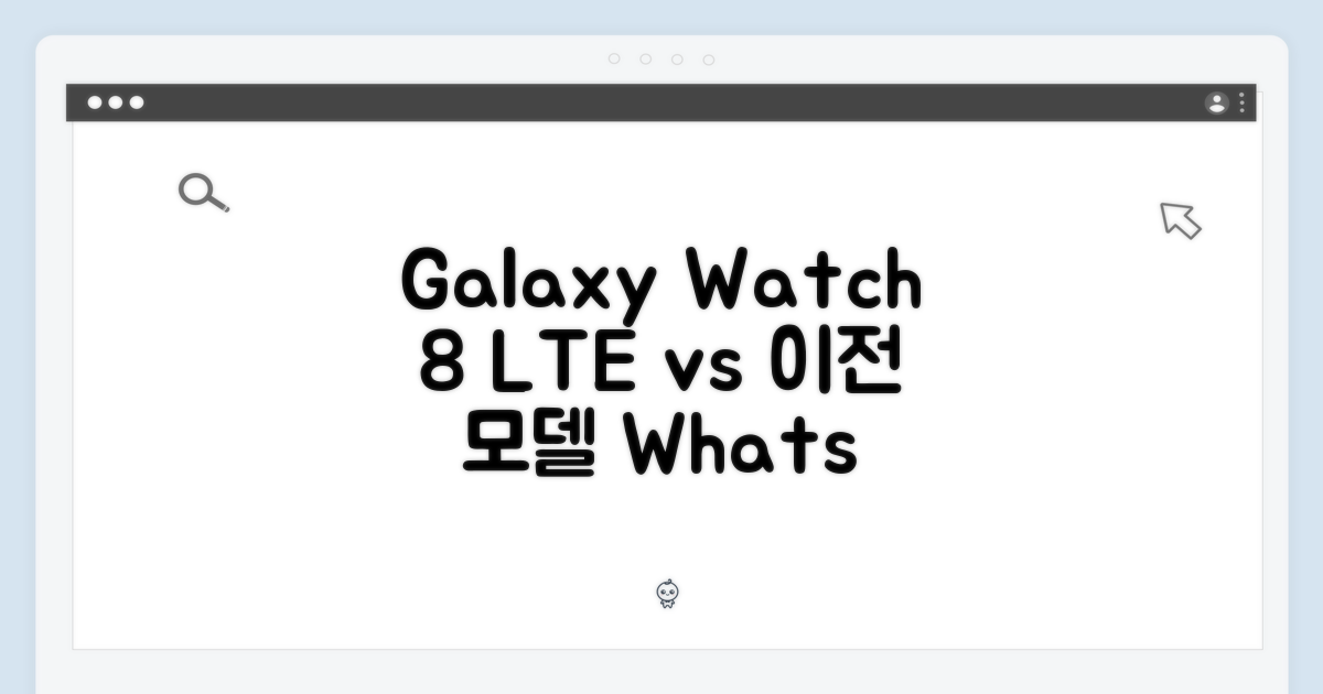 이전 모델 vs 갤럭시 워치 8 LTE: 어떤 점이 달라졌을까?