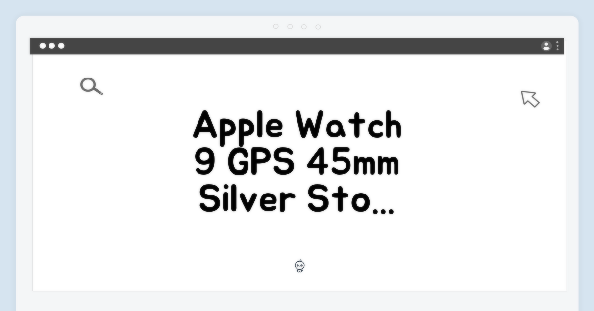 놀라운 Apple워치9 GPS 45mm 실버, 스톰블루