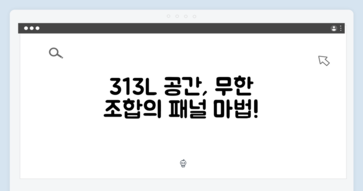 313L 공간, 패널 조합의 무궁무진함