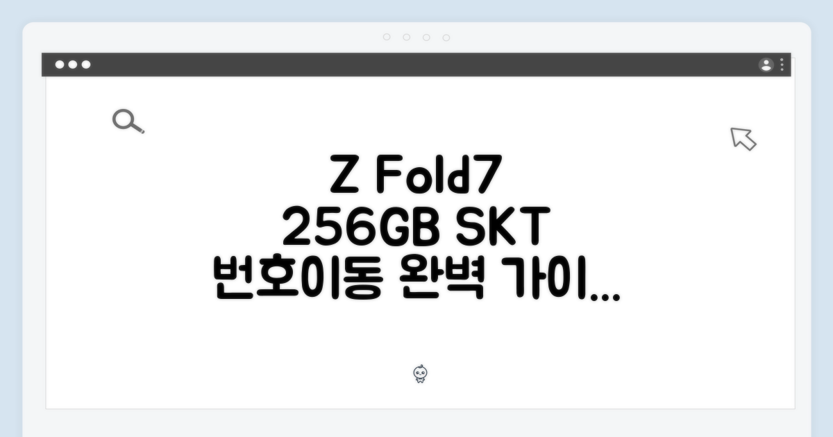 SKT 번호이동 Z Fold7 256GB 완벽 가이드