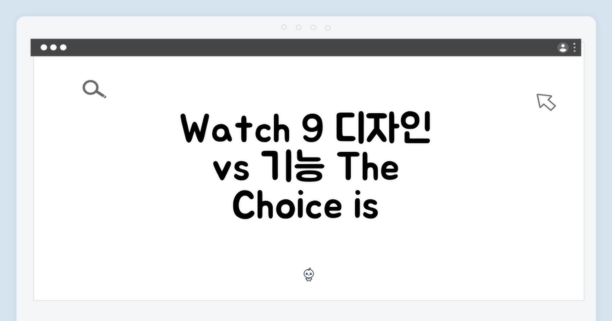 워치9, 디자인 vs 기능