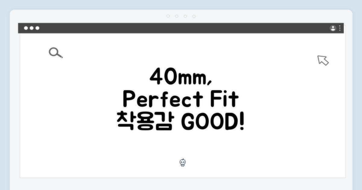 40mm, 손목에 착용감