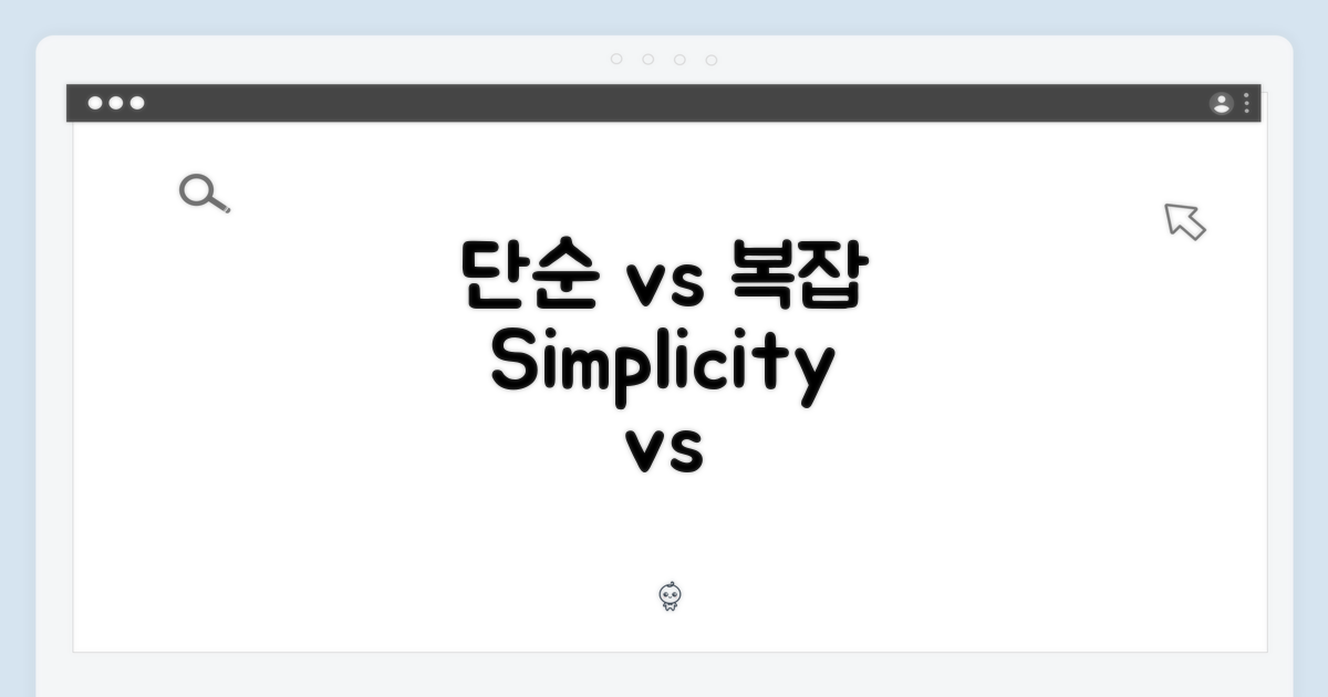 단순함 vs 복잡함