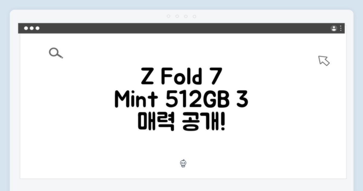 갤럭시 Z 폴드7 민트 512GB 자급제, 3가지 매력