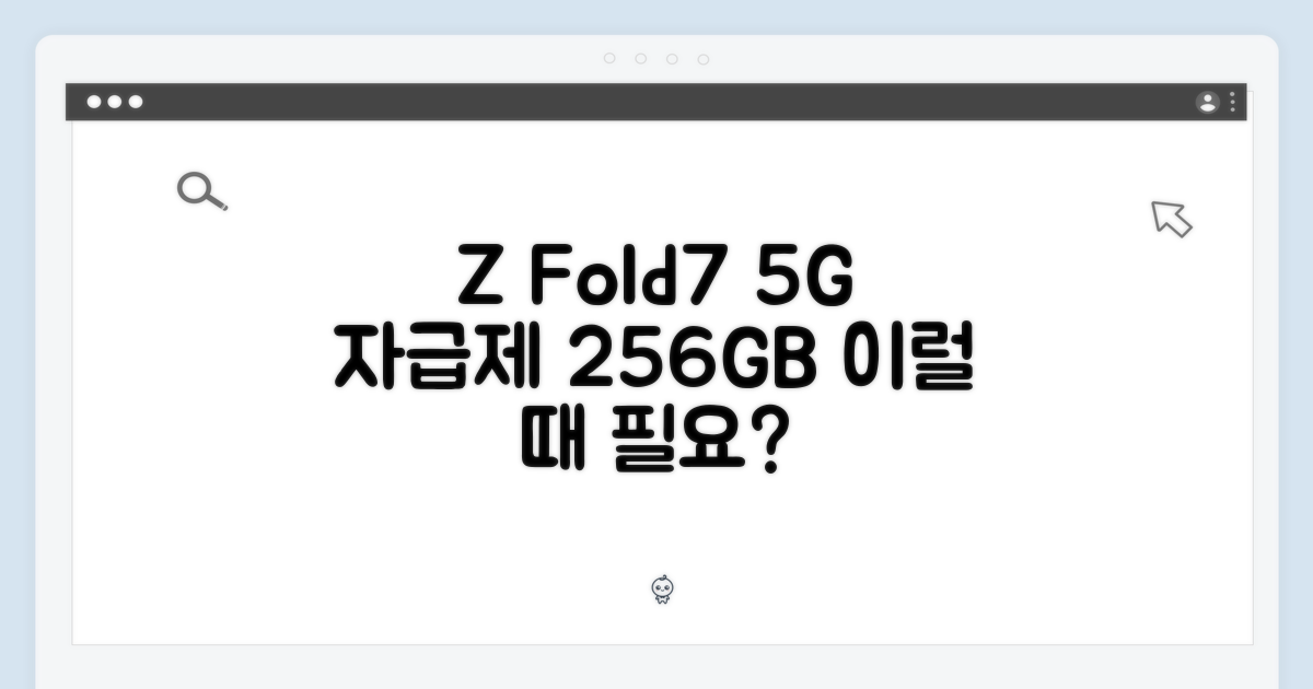 갤럭시 Z 폴드7 5G, 자급제 256GB, 이럴 때 필요할까?