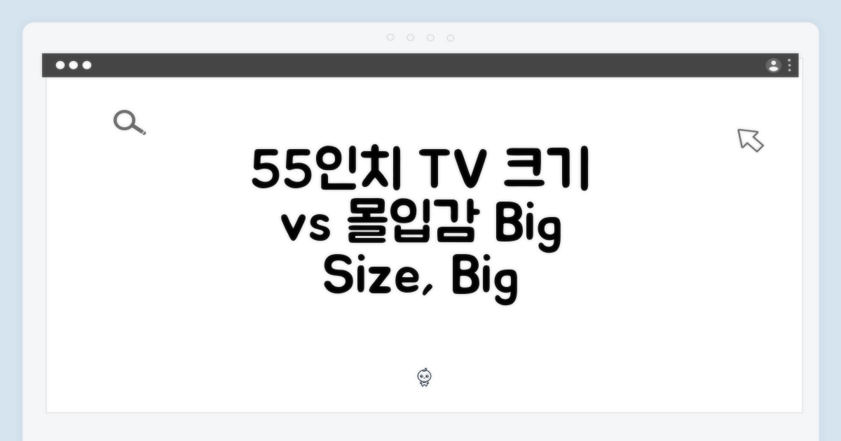 55인치, 크기 vs 몰입감