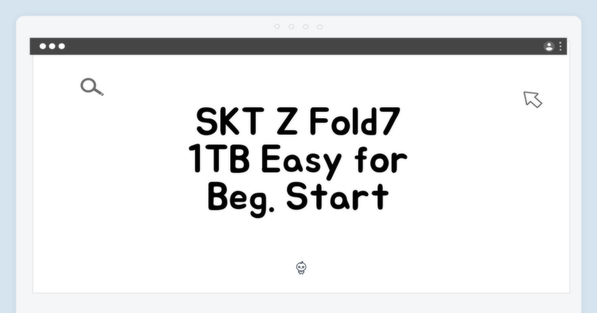 SKT Z Fold7 1TB, 초보자도 쉽게!