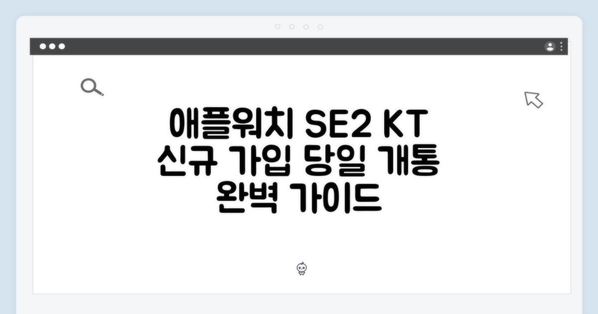 애플워치 SE2 40/44mm KT 신규 가입 당일 개통 완벽 가이드
