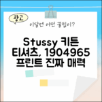 스투시 키튼 티셔츠, 1904965 프린트 매력적일까?