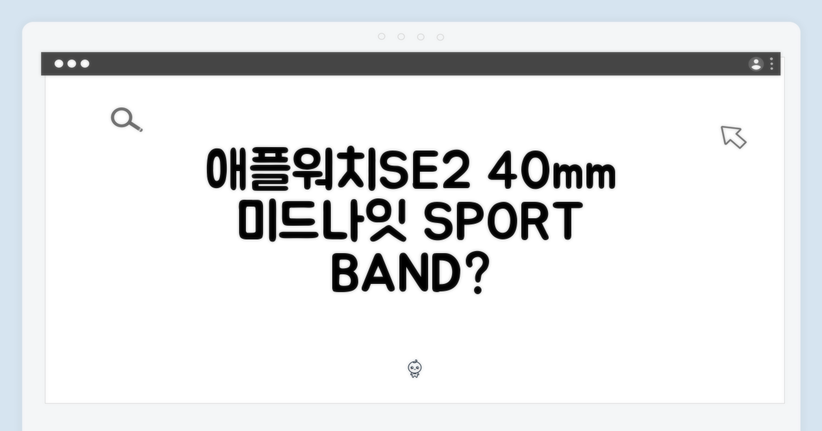 애플워치SE 2세대 40mm, 미드나잇 스포츠밴드 어떨까요?