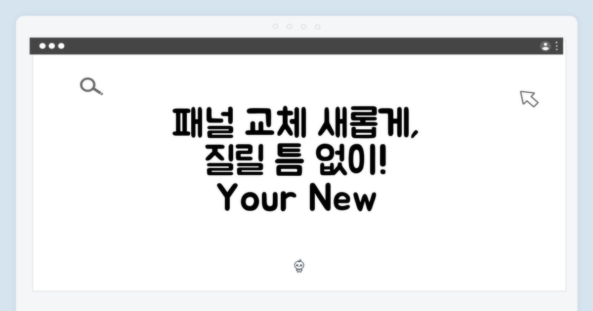 패널 교체, 질릴 틈 없이 새롭게