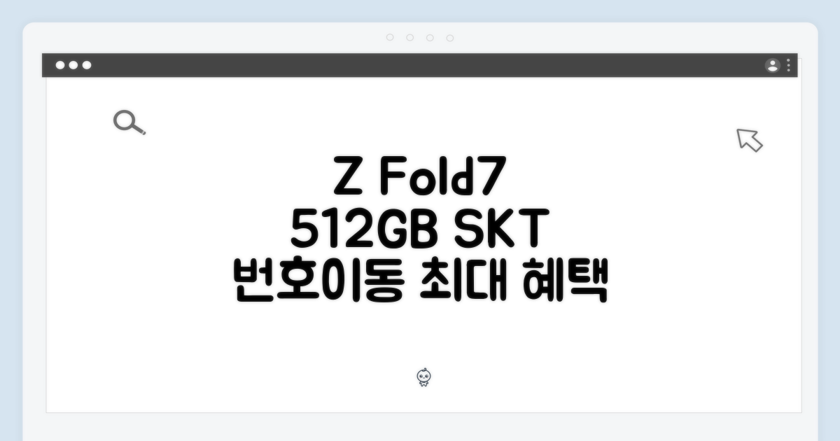SKT 번호이동 갤럭시 Z Fold7 512GB 혜택 3가지