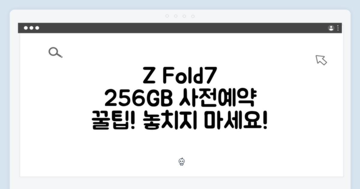 갤럭시 Z Fold7 256GB 사전예약 팁