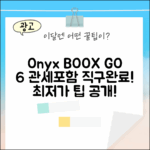 오닉스 BOOX GO 6: 관세포함 완벽 가이드