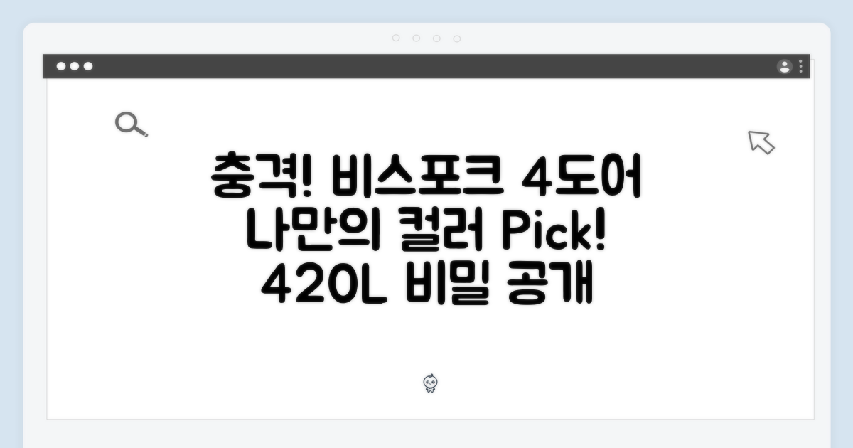 충격! 비스포크 4도어 420L, 색상/패널 선택의 놀라운 비밀!