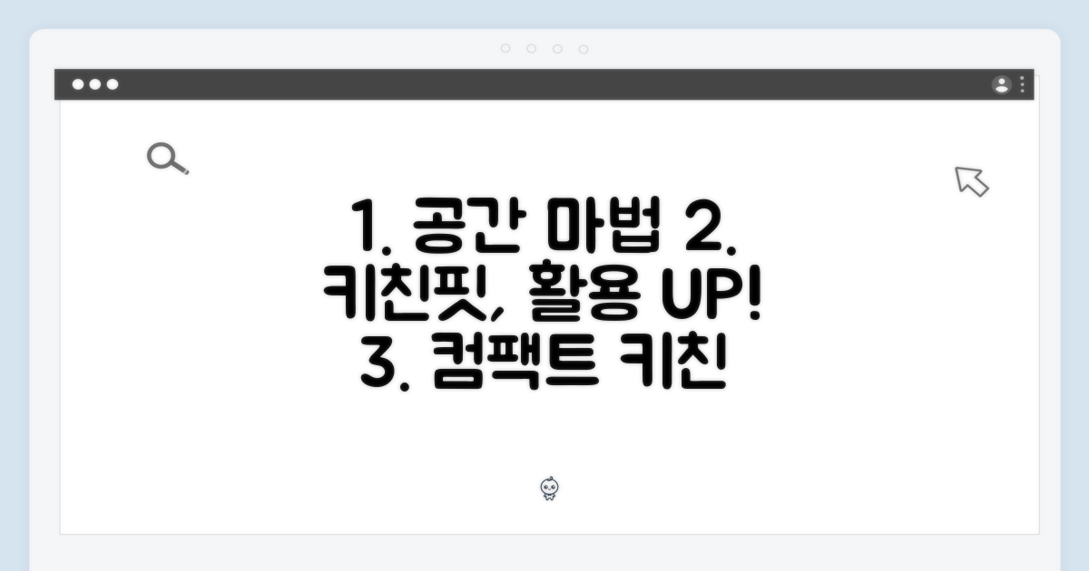 키친핏, 공간 활용의 마법