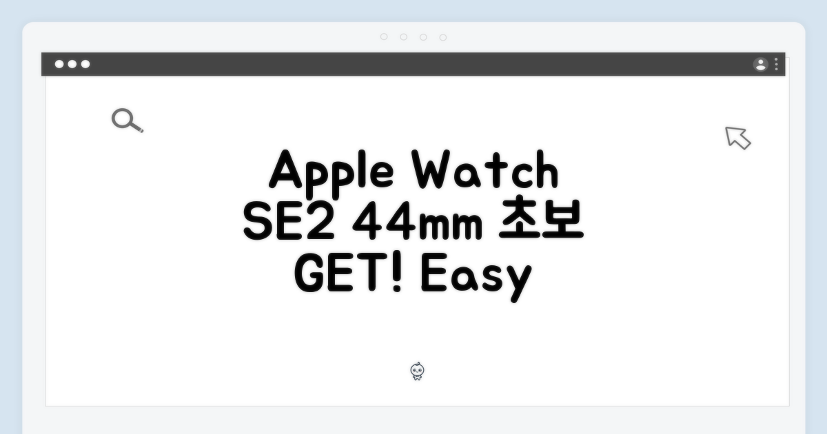 Apple 워치 SE2 44mm, 초보자도 쉽게!