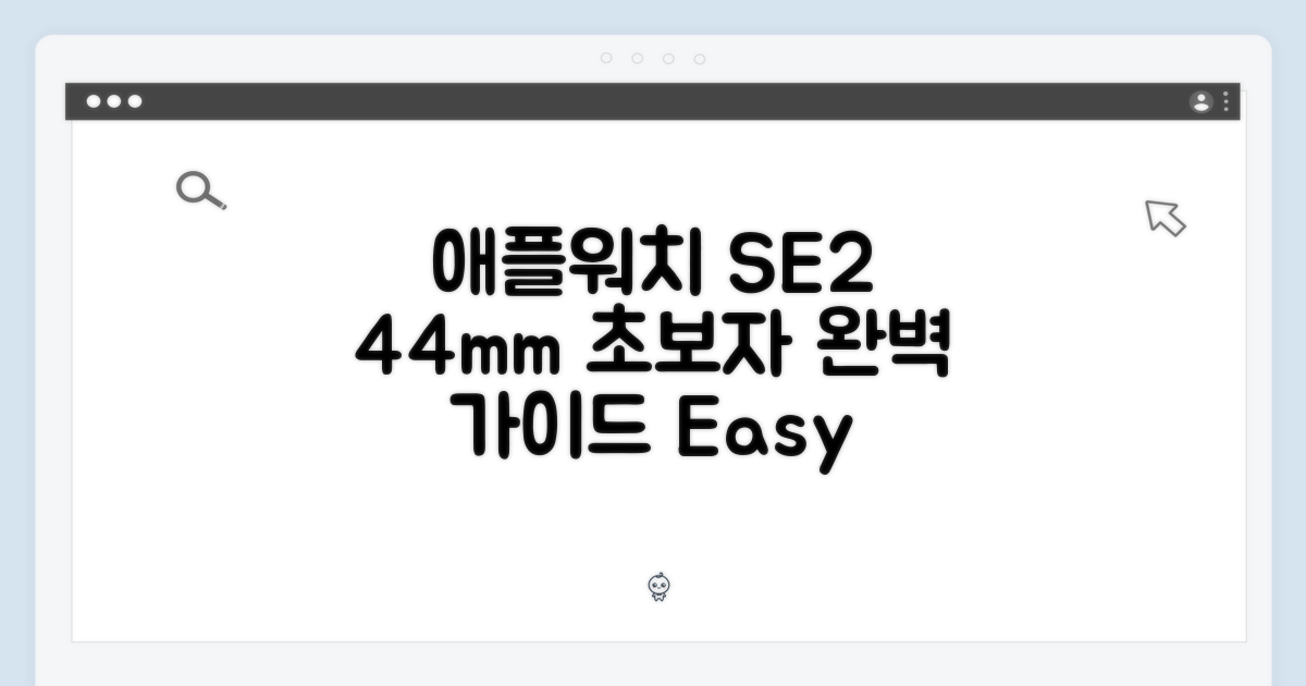 애플워치 SE2 44mm, 초보자도 쉽게!