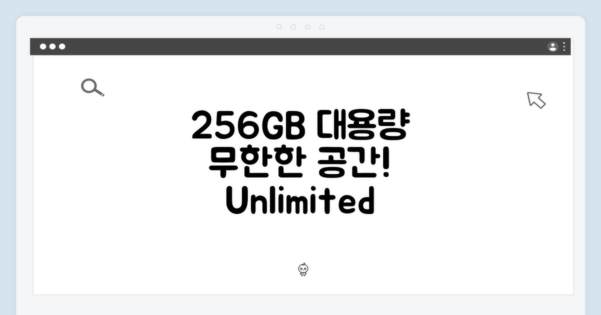 256GB 대용량, 무한한 공간
