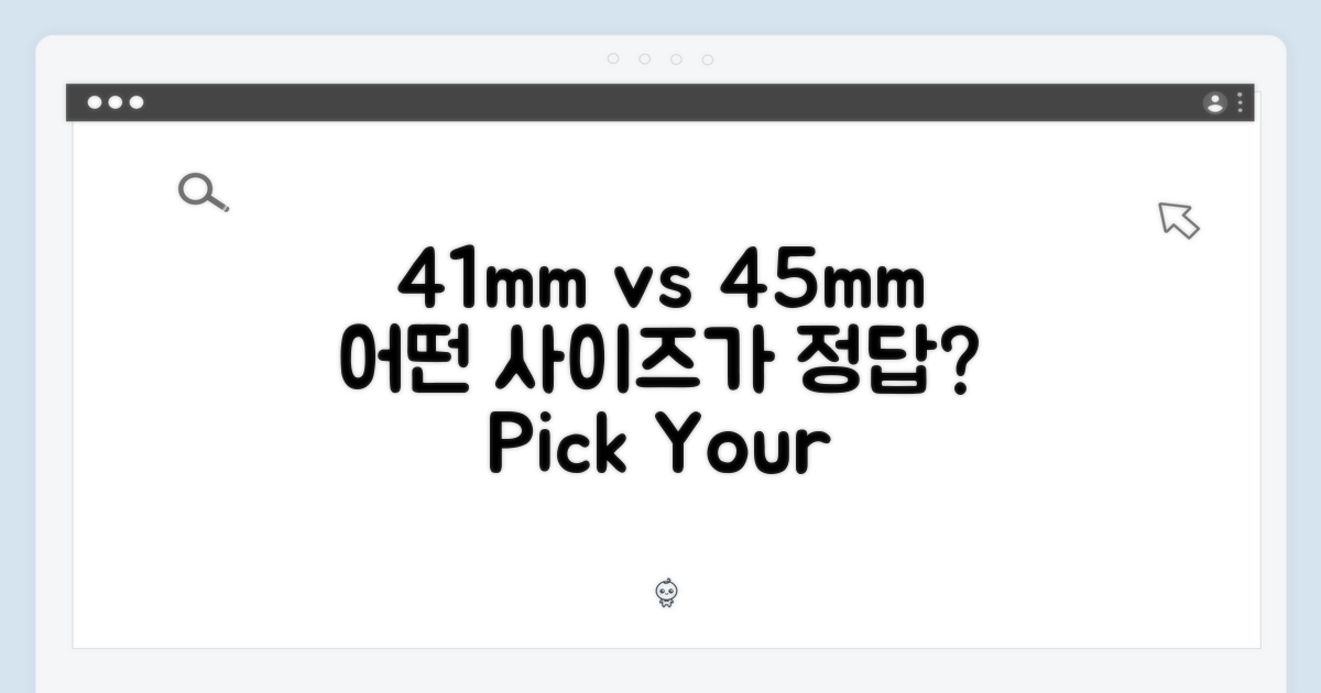 41mm vs 45mm 사이즈