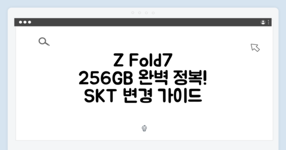 SKT Z폴드7 변경 가이드: 256GB 완벽 정복