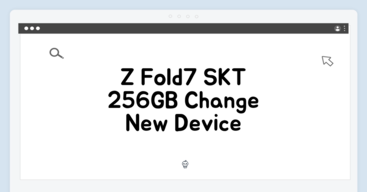 Z폴드7, SKT 기기변경 256GB 상세 안내