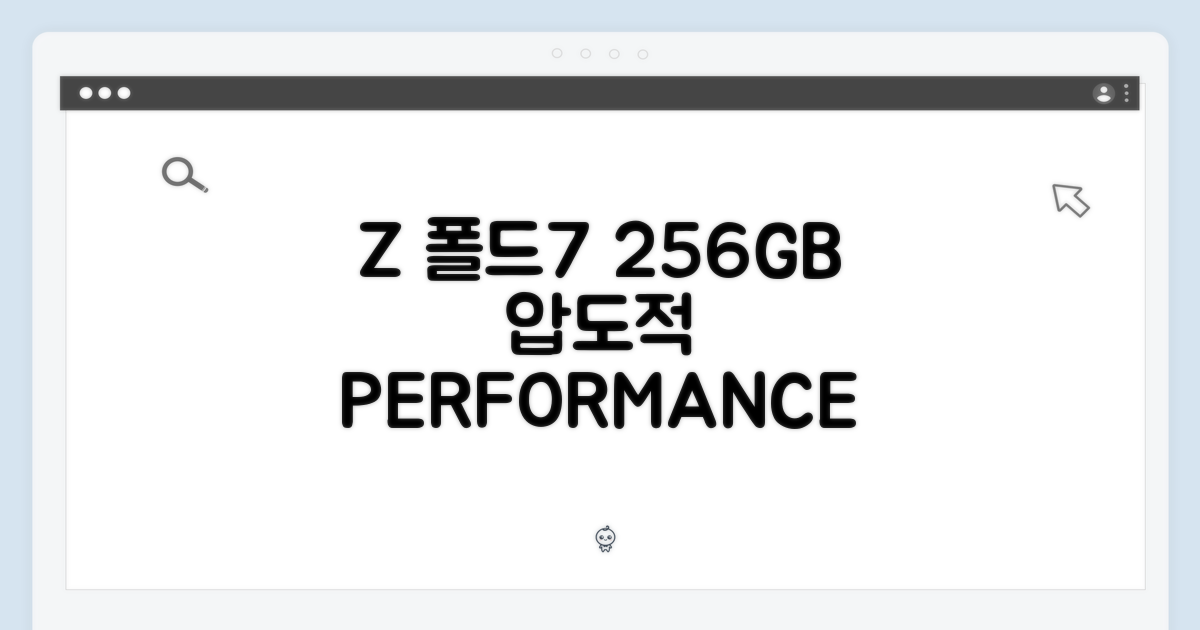 압도적 성능, Z폴드7 256GB 핵심 기능
