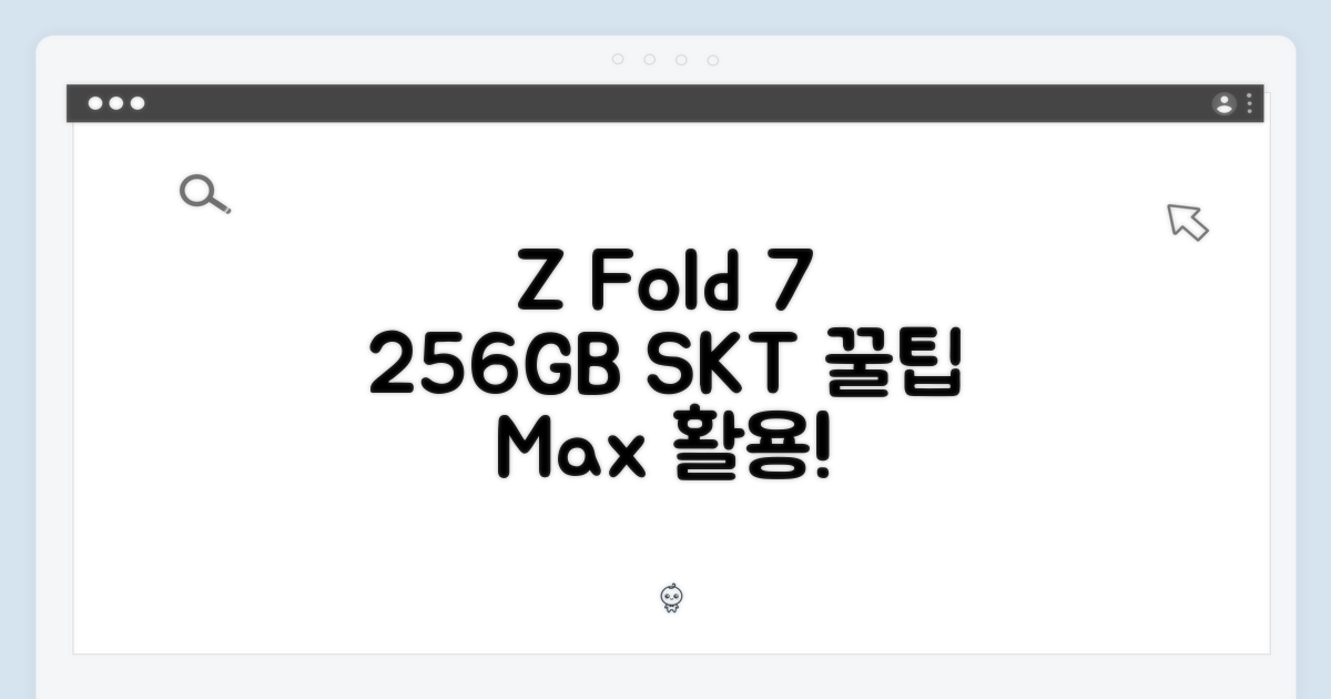 Z폴드7 256GB, SKT 최적 활용법