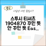 베이직 스투시 티셔츠 1904870, 누구나 쉽게 코디!